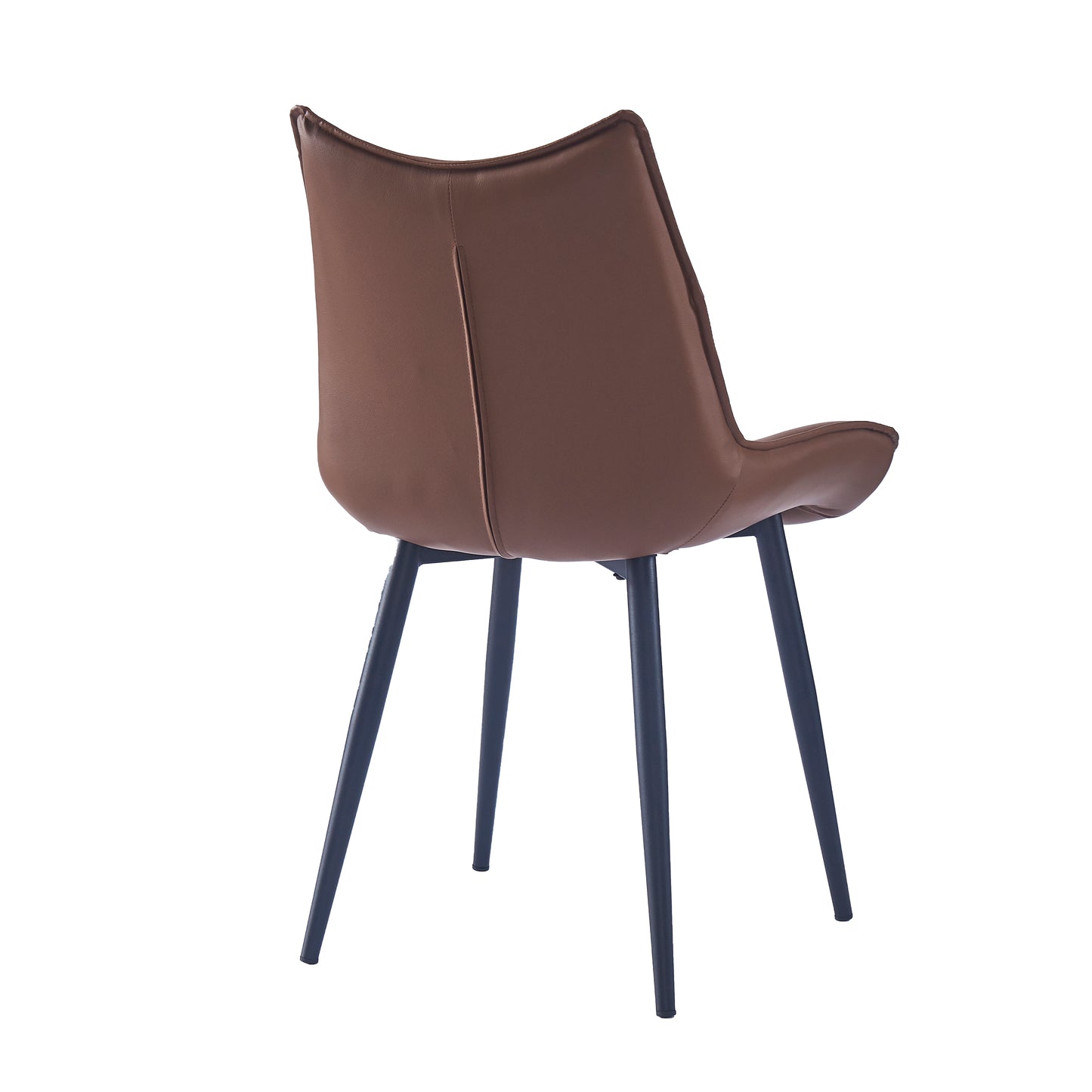 Criterion Jett Dining Chair 830mm PU Leather Cushioned Seat, Carbon Steel Frame Coffee