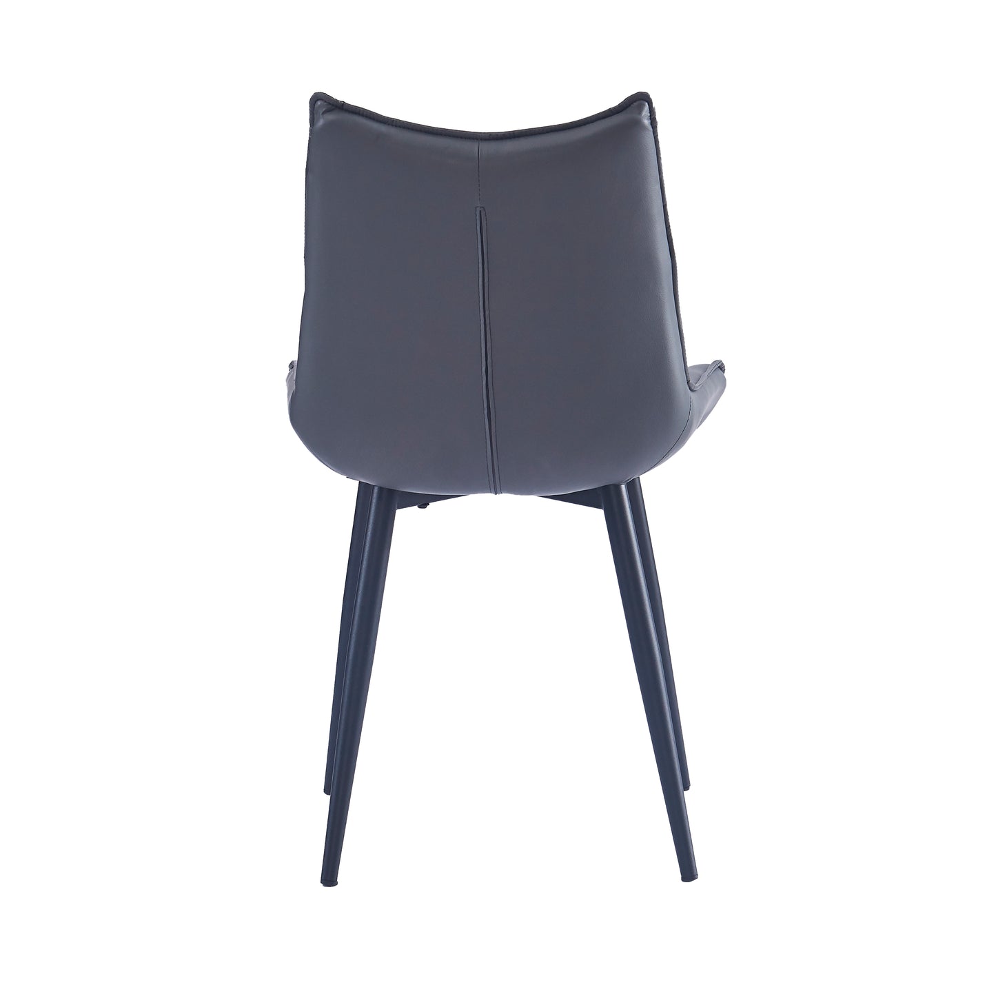 Criterion Jett Dining Chair 830mm PU Leather Cushioned Seat, Carbon Steel Frame Grey