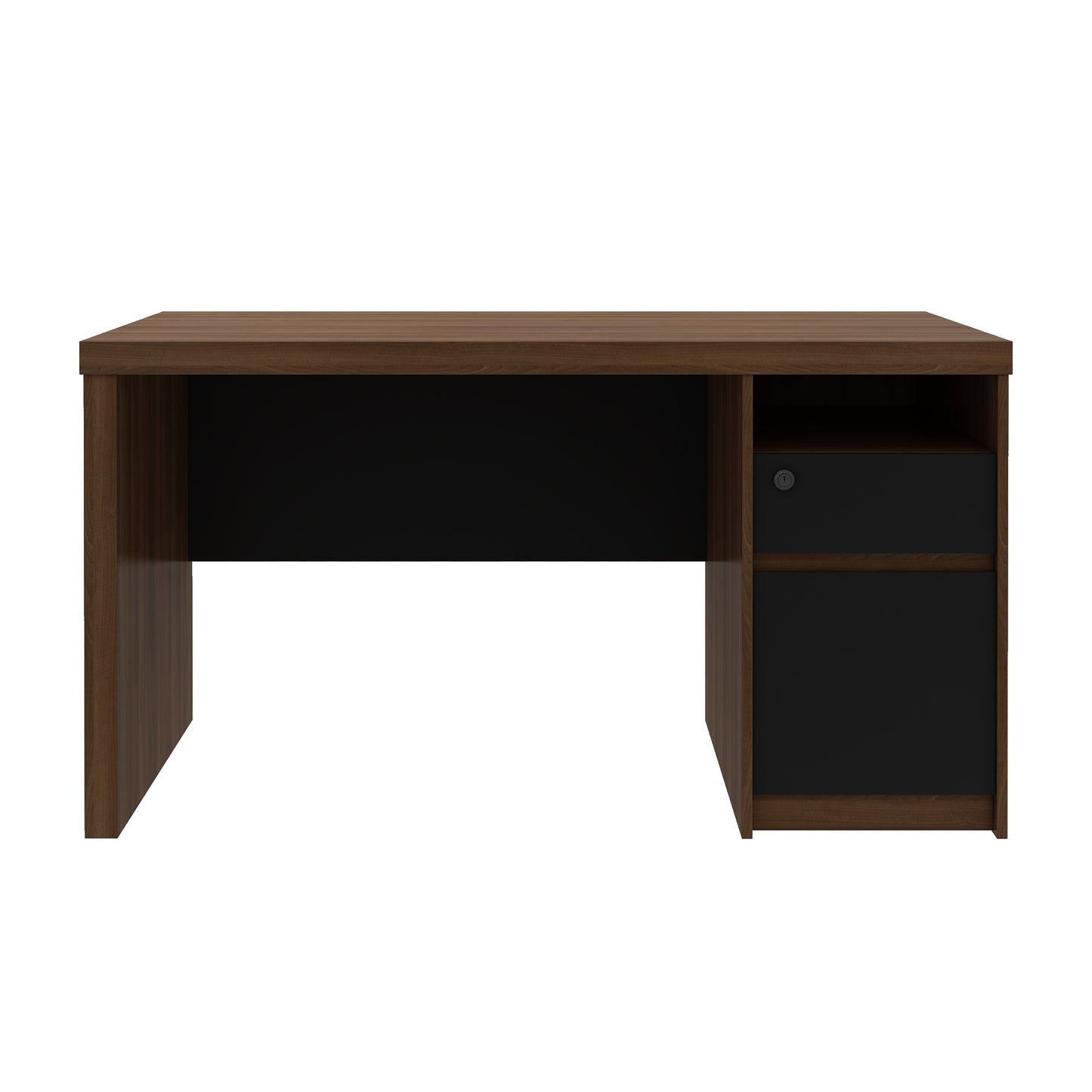 Criterion Lucy Desk 1400mm Walnut Grey Right Hand Storage