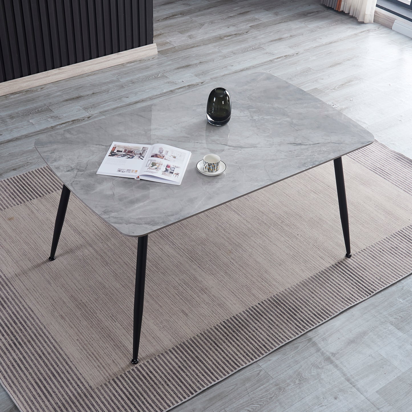 Criterion Tempo Dining Table 1500mm Light Grey Sintered Stone