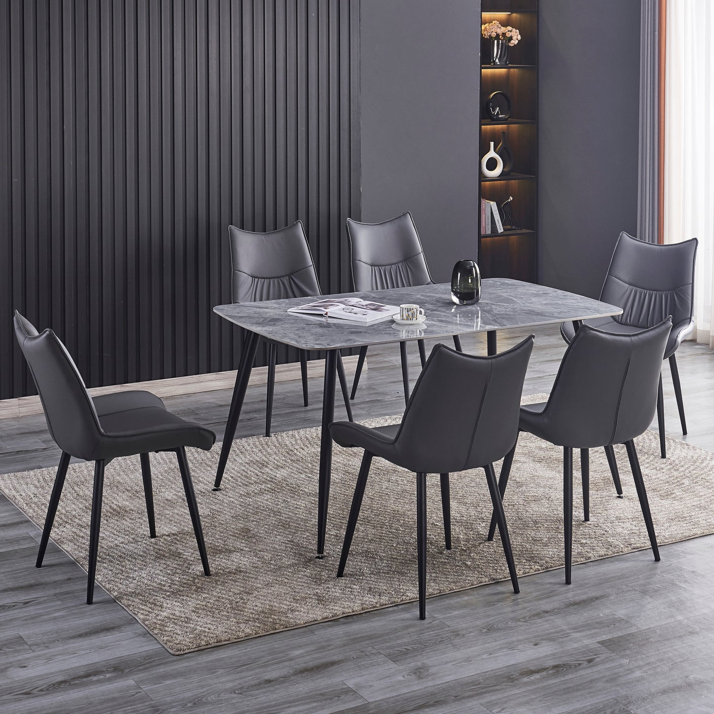 Criterion Tempo Dining Table 1500mm Mid Grey Sintered Stone