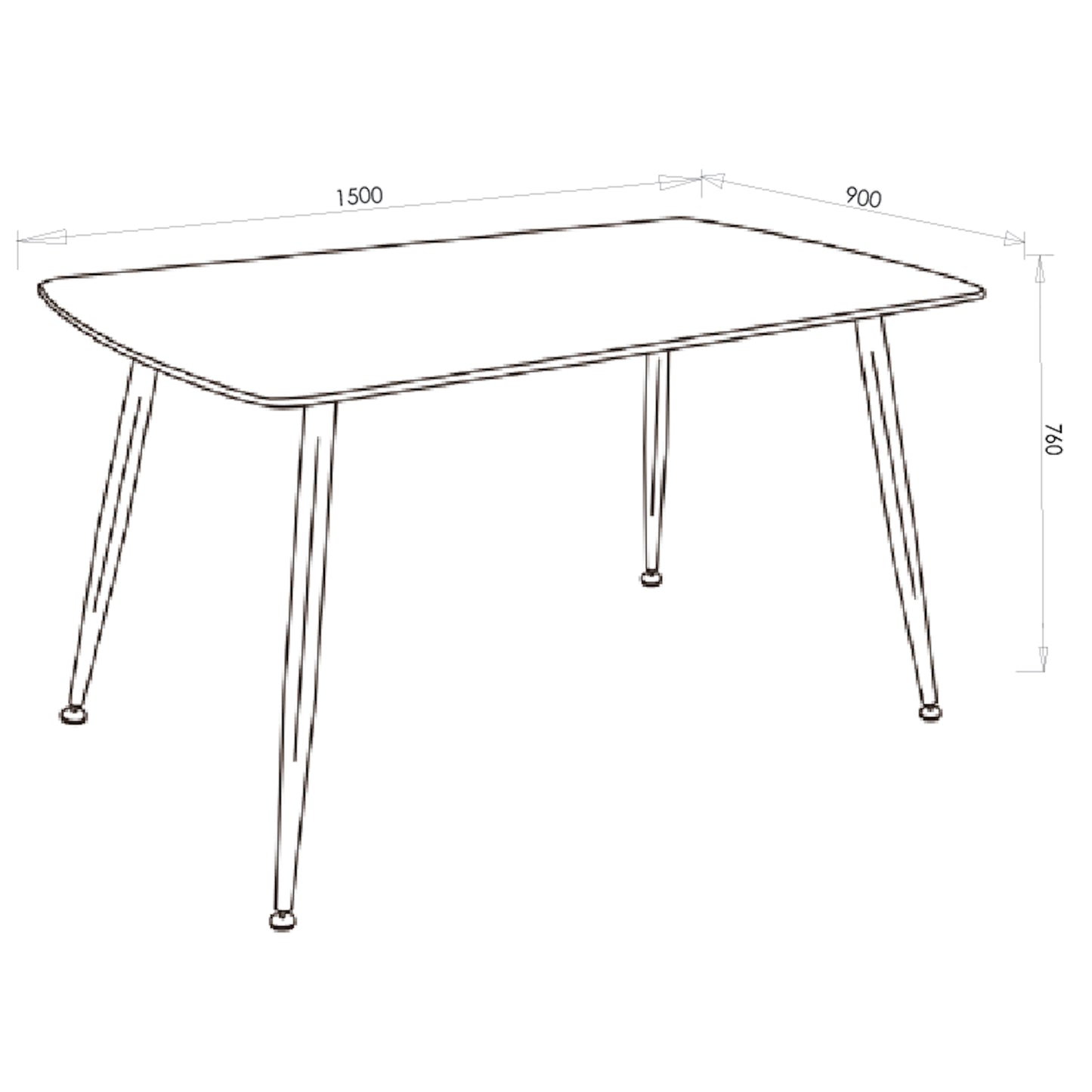 Criterion Tempo Dining Table 1500mm Light Grey Sintered Stone