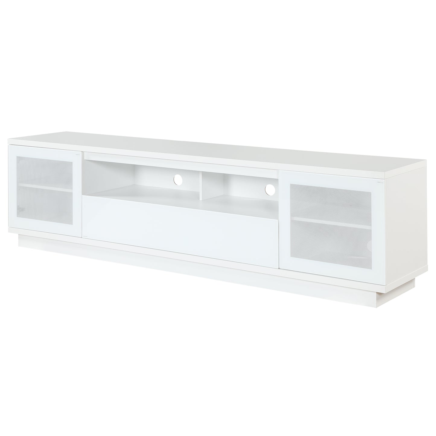 Criterion Zaire TV Cabinet, Entertainment Unit 2200mm Semi-Assembled White