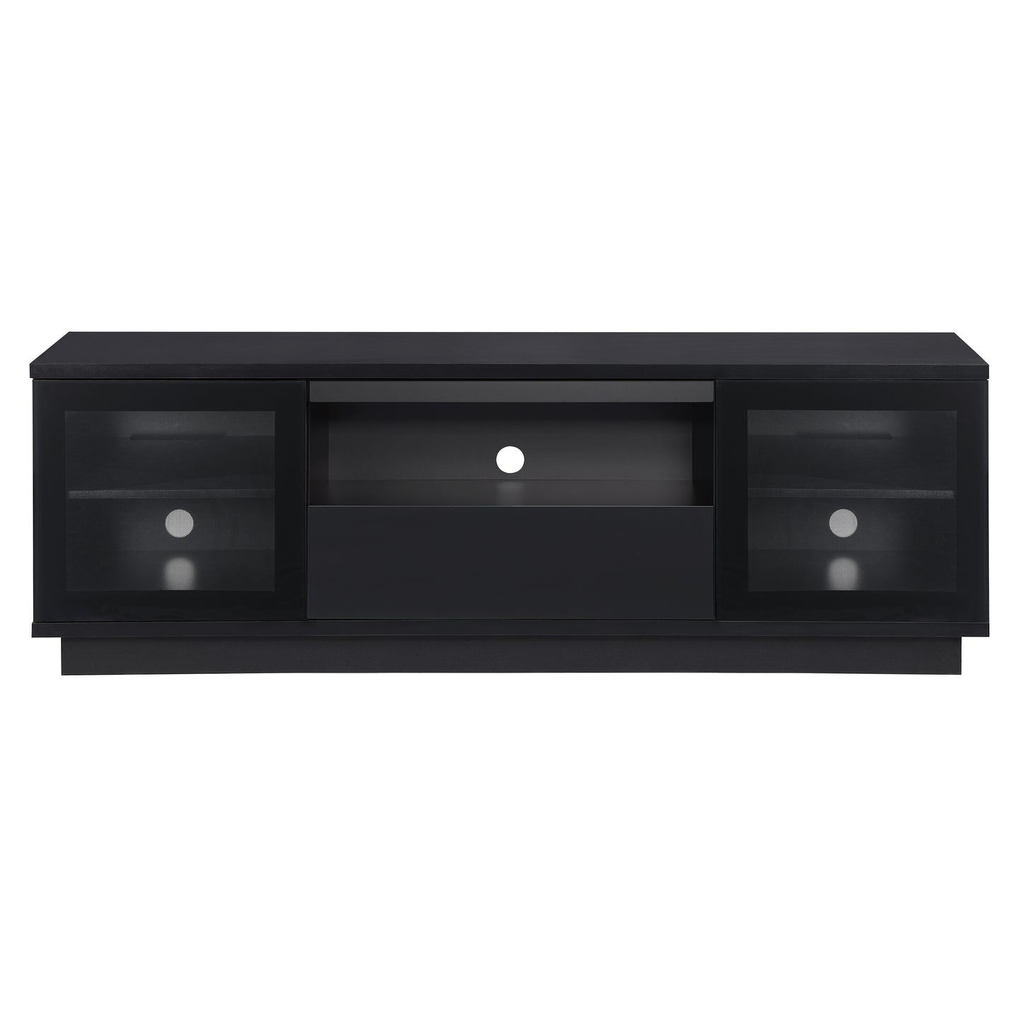 Criterion Zaire TV Cabinet, Entertainment Unit 1800mm Semi-Assembled Black