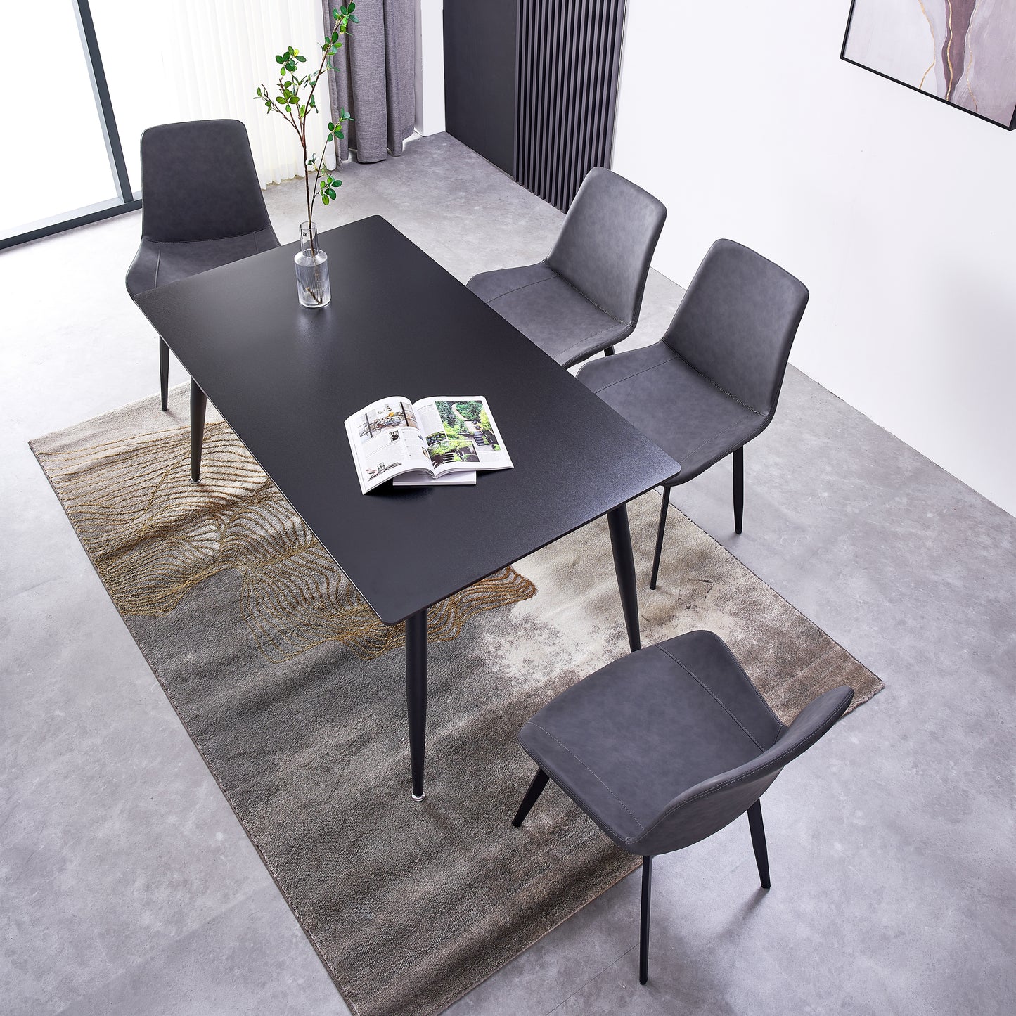Criterion Mendy Dining Table 1400mm Black Sintered Stone