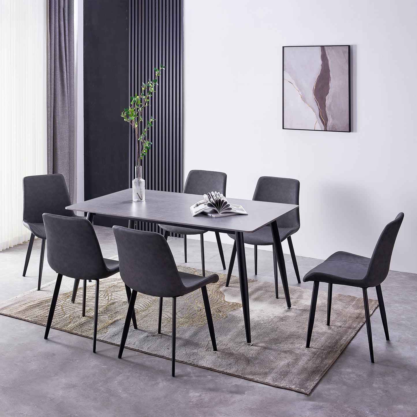 Criterion Mendy Dining Table 1400mm Grey Sintered Stone