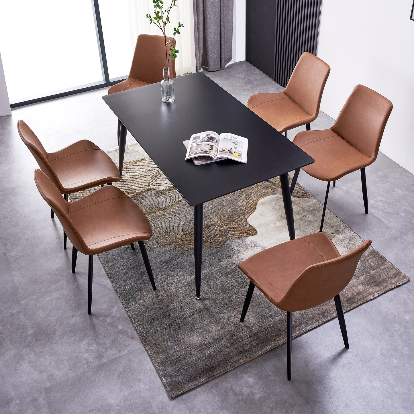Criterion Mendy Dining Table 1400mm Black Sintered Stone