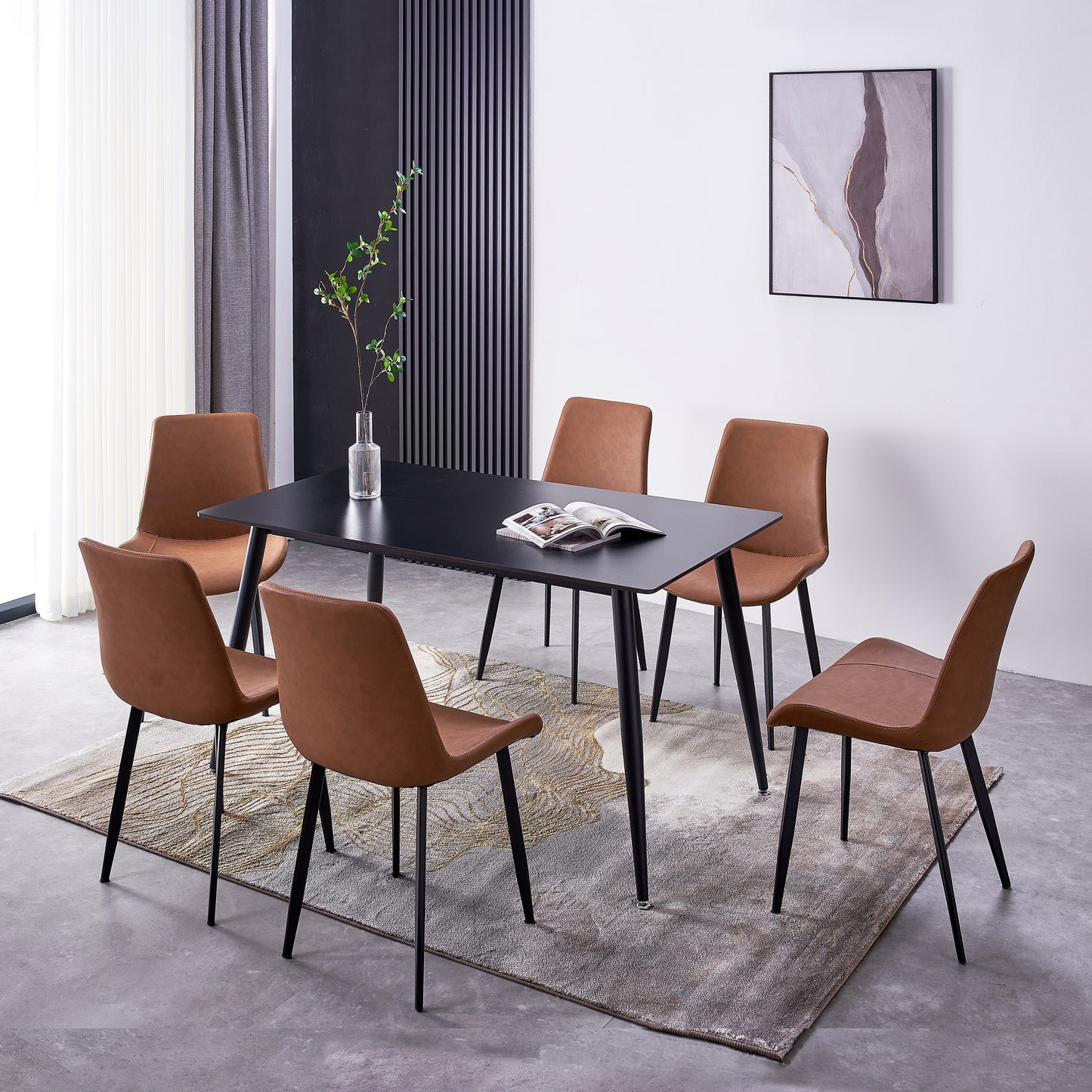 Criterion Mendy Dining Table 1400mm Black Sintered Stone