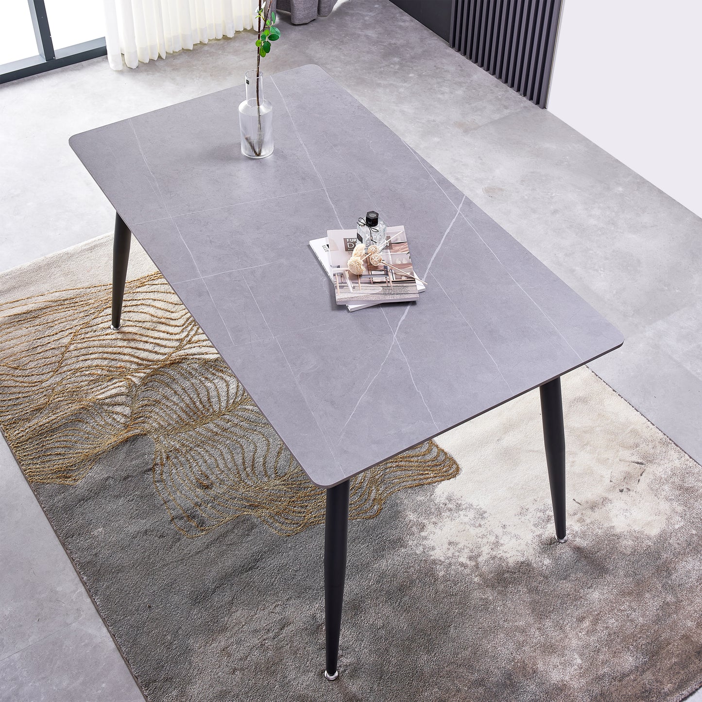 Criterion Mendy Dining Table 1400mm Grey Sintered Stone
