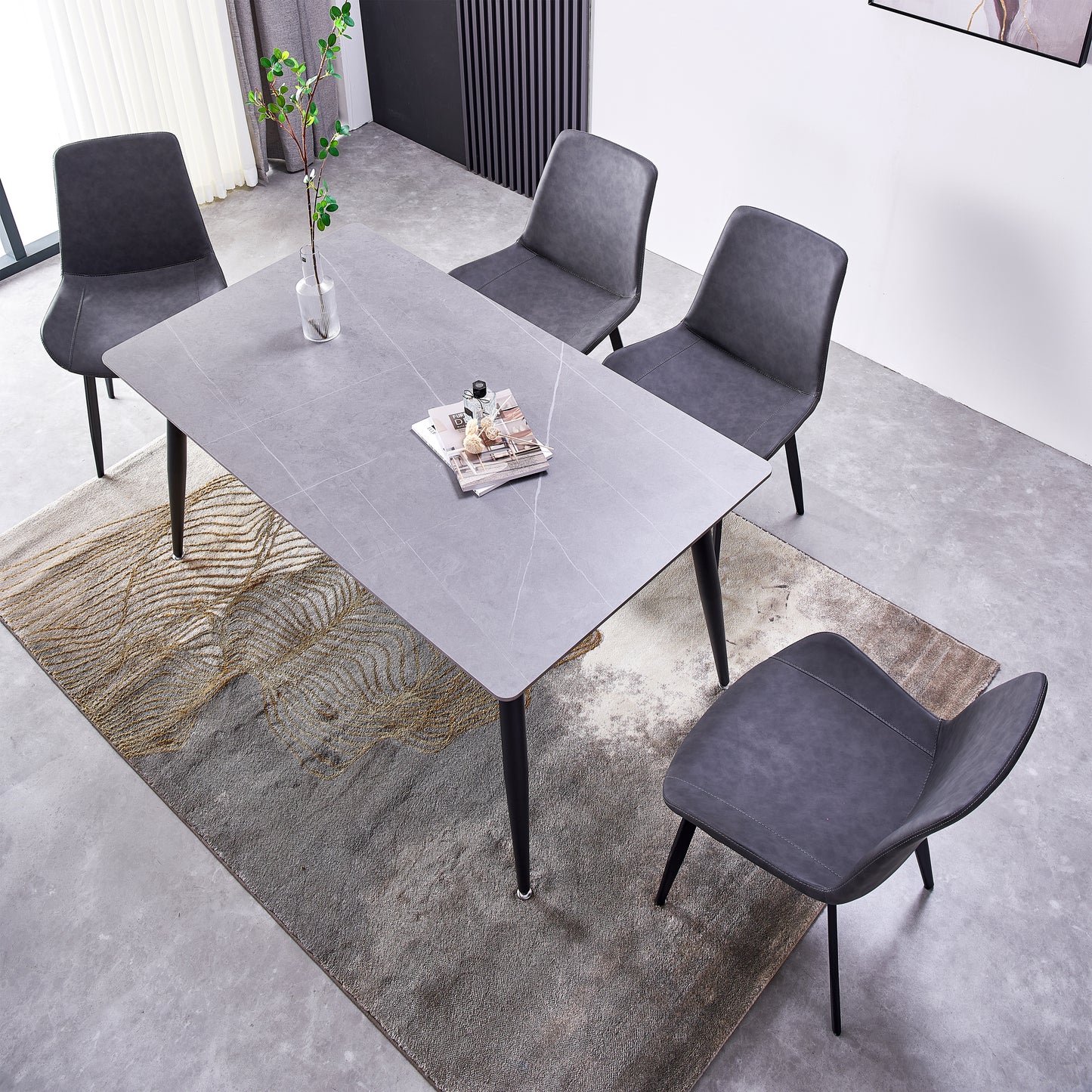 Criterion Mendy Dining Table 1400mm Grey Sintered Stone