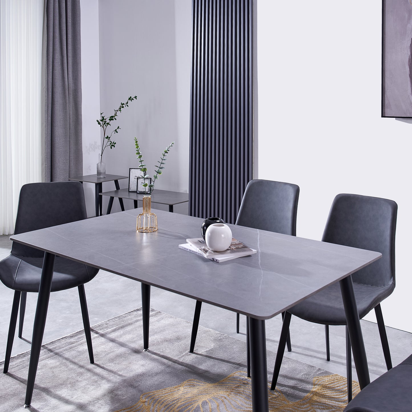 Criterion Mendy Dining Table 1400mm Grey Sintered Stone