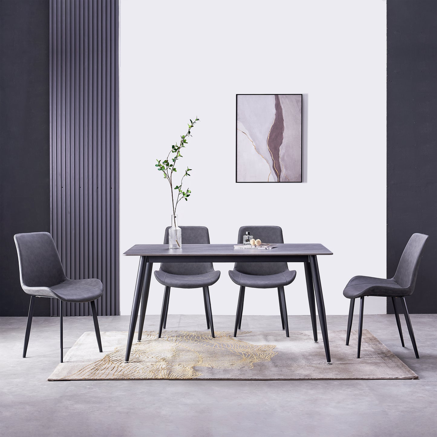 Criterion Mendy Dining Table 1400mm Grey Sintered Stone