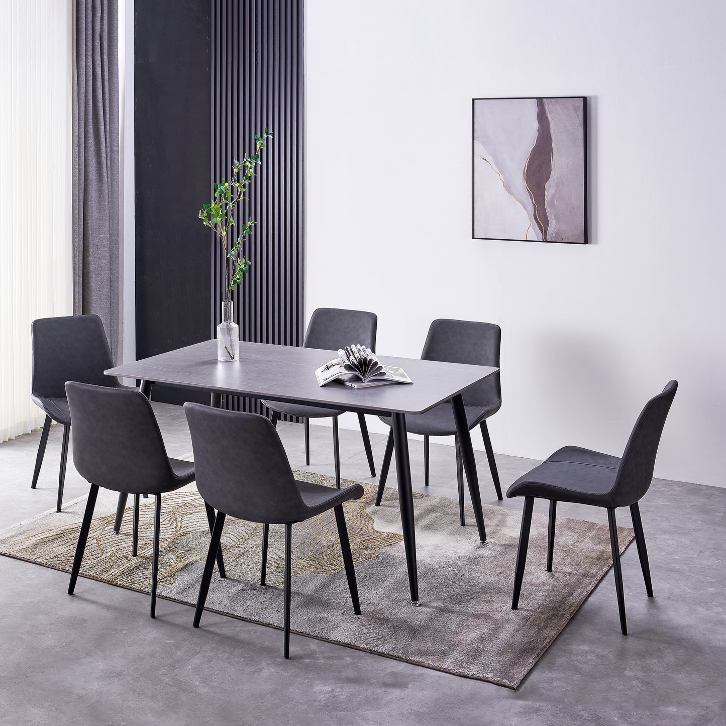 Criterion Mendy Dining Table 1400mm Grey Sintered Stone