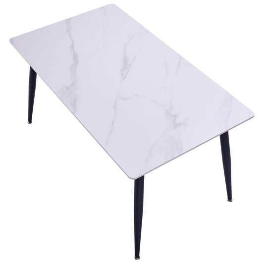 Criterion Mendy Dining Table 1400mm White Sintered Stone