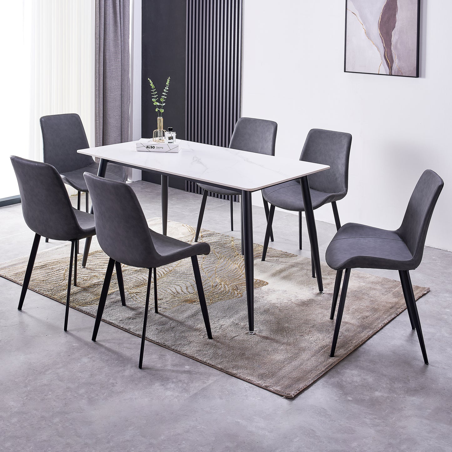 Criterion Mendy Dining Table 1400mm White Sintered Stone