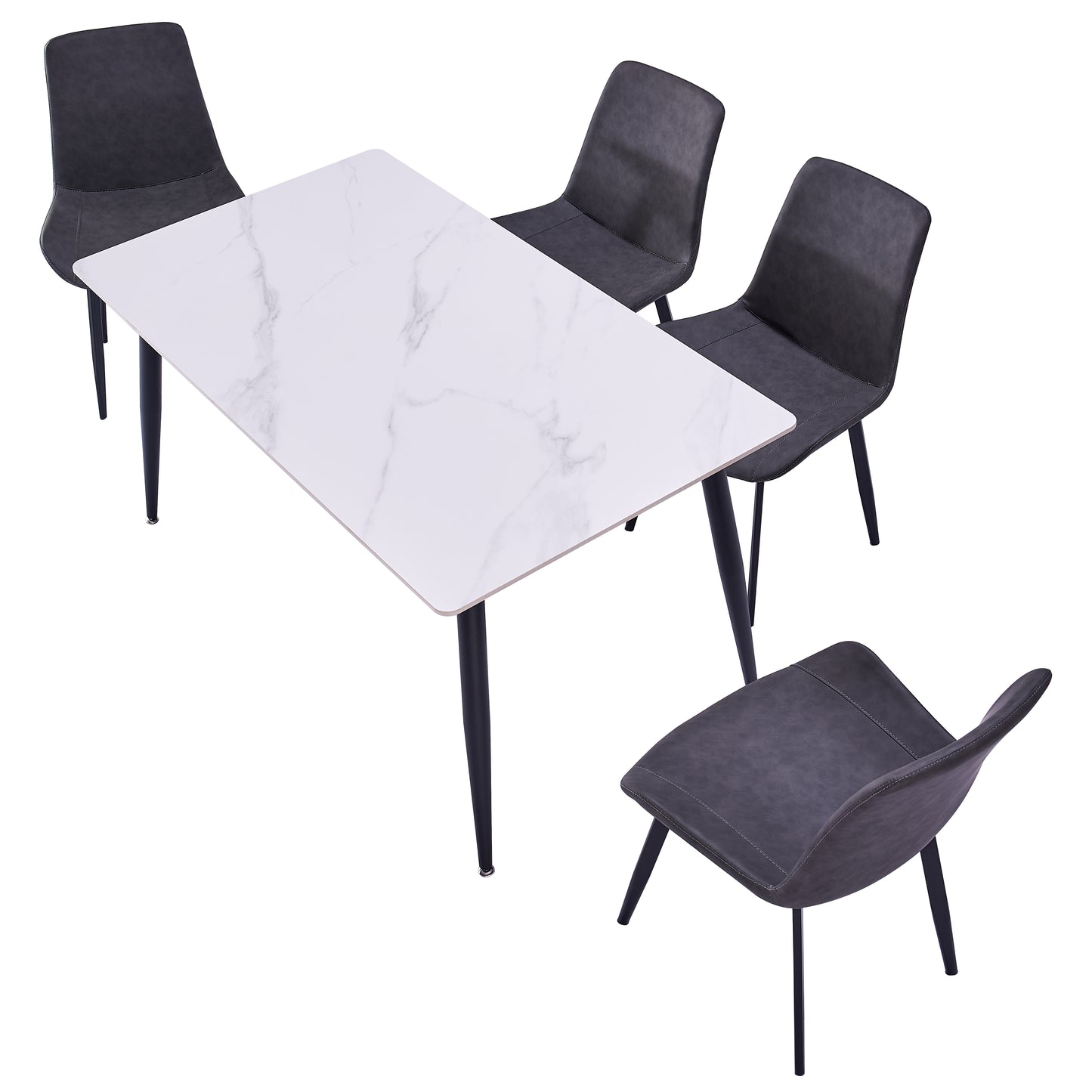 Criterion Mendy Dining Table 1400mm White Sintered Stone