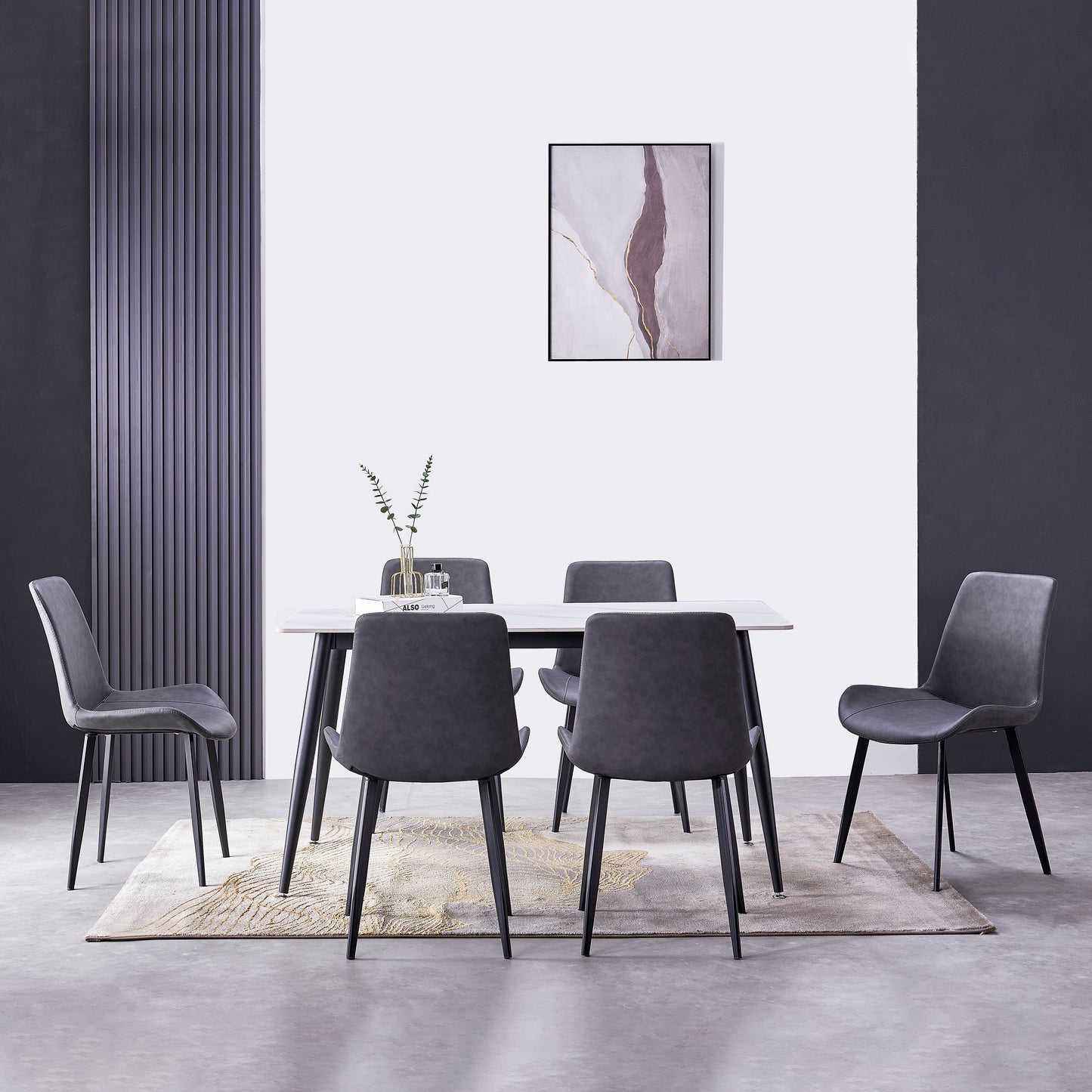 Criterion Mendy Dining Table 1400mm White Sintered Stone