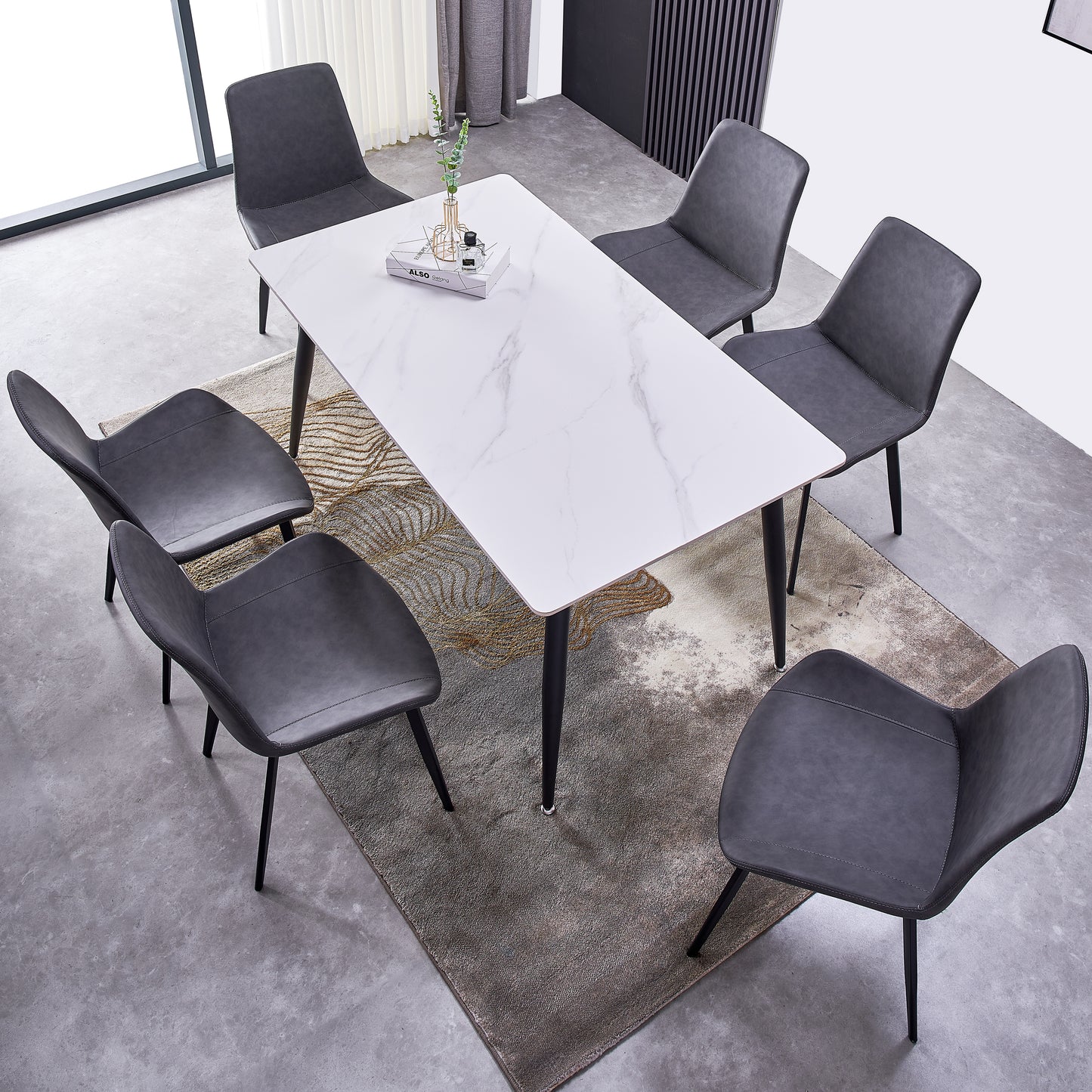 Criterion Mendy Dining Table 1400mm White Sintered Stone