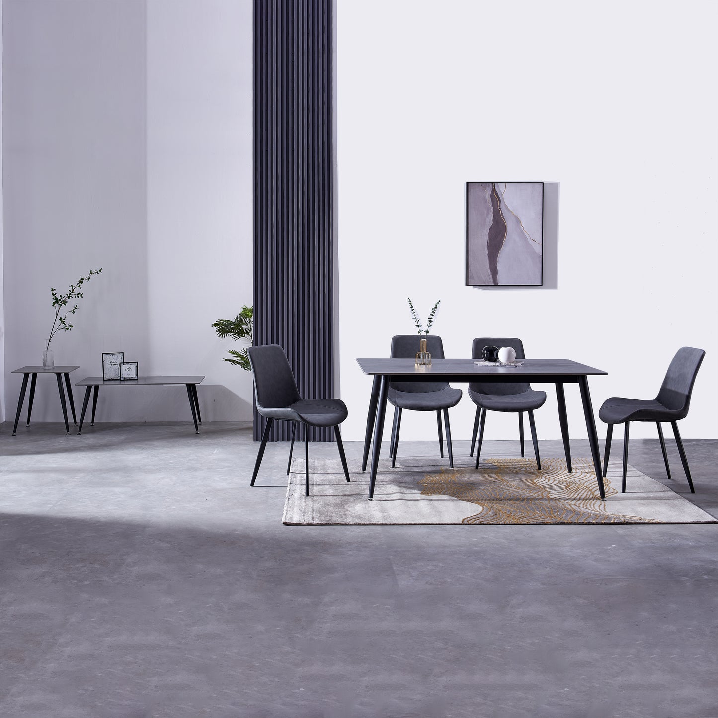 Criterion Mendy Dining Table 1400mm Grey Sintered Stone