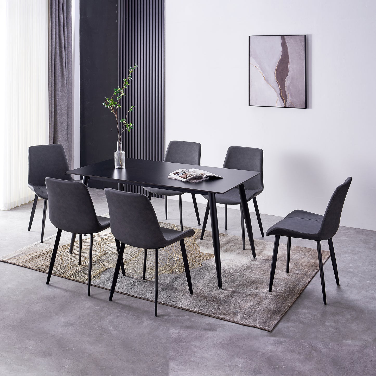 Criterion Mendy Dining Table 1400mm Black Sintered Stone