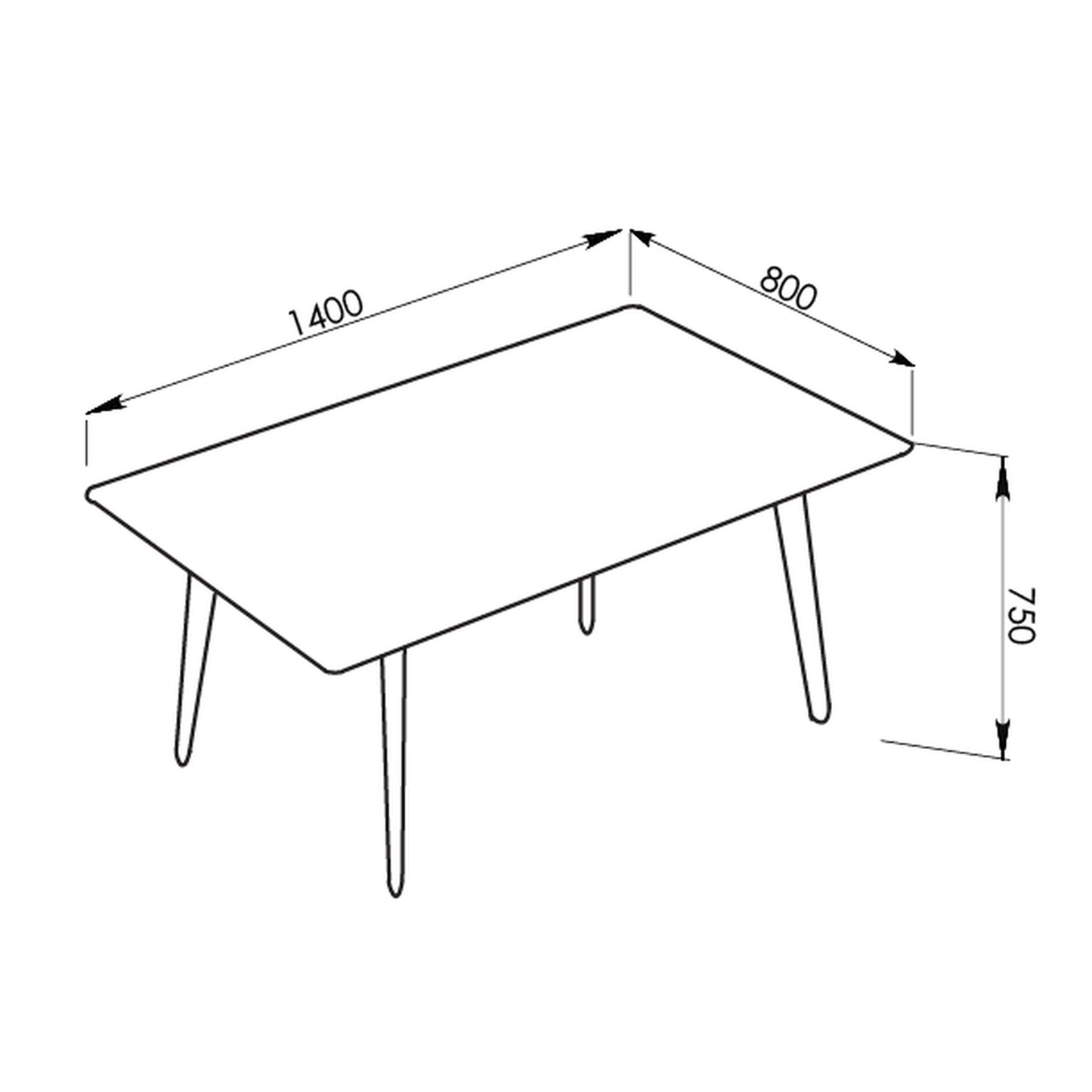 Criterion Mendy Dining Table 1400mm Black Sintered Stone