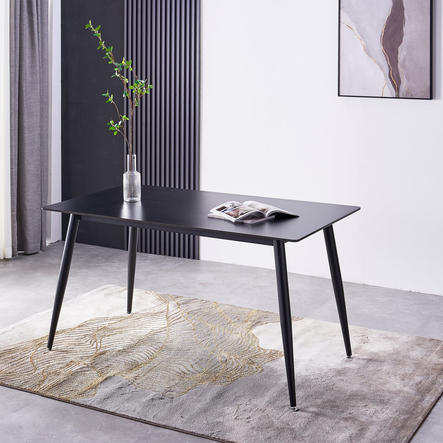 Criterion Mendy Dining Table 1400mm Black Sintered Stone