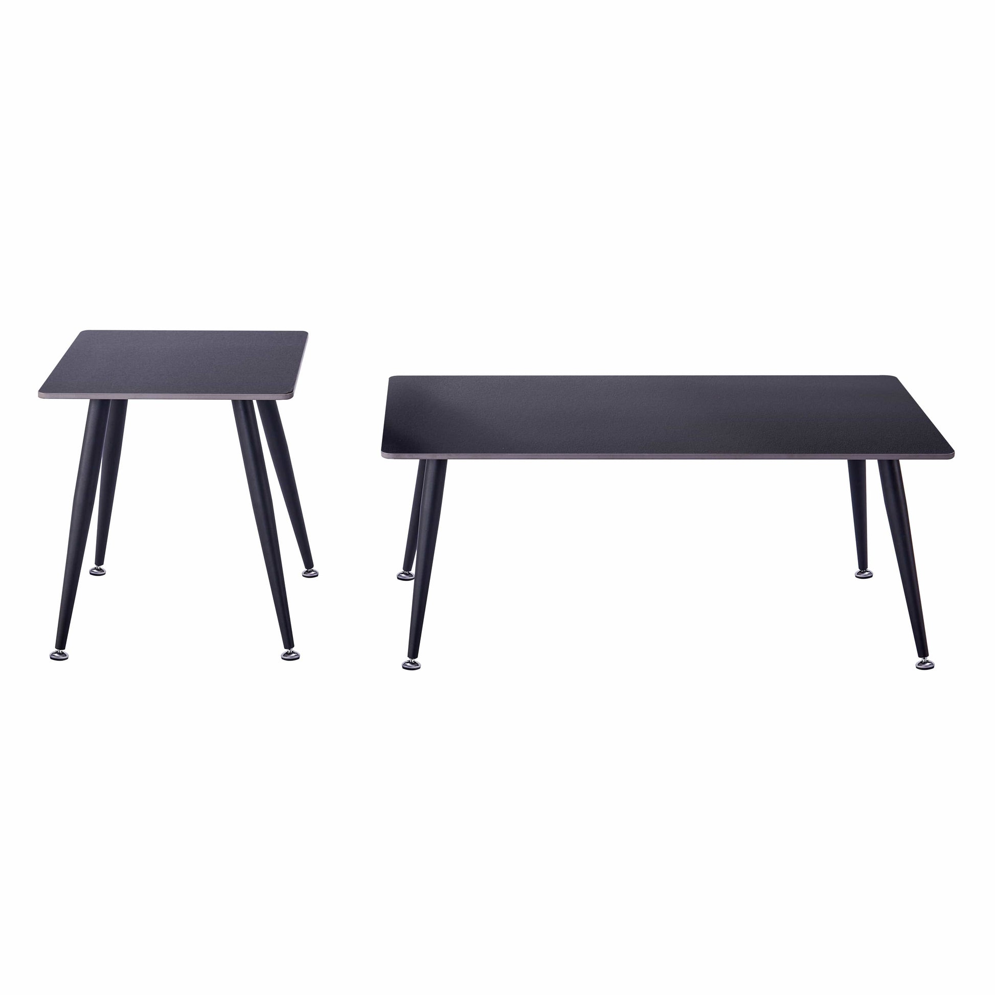 Mendy Black Sintered Stone End Table with Metal Legs by Criterion™ Furniture > Tables > Accent Tables > End Tables HLS