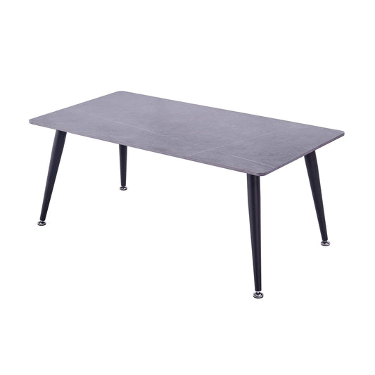 Mendy Grey Sintered Stone Coffee Table with Metal Legs by Criterion™ Furniture > Tables > Accent Tables > Coffee Tables HLS