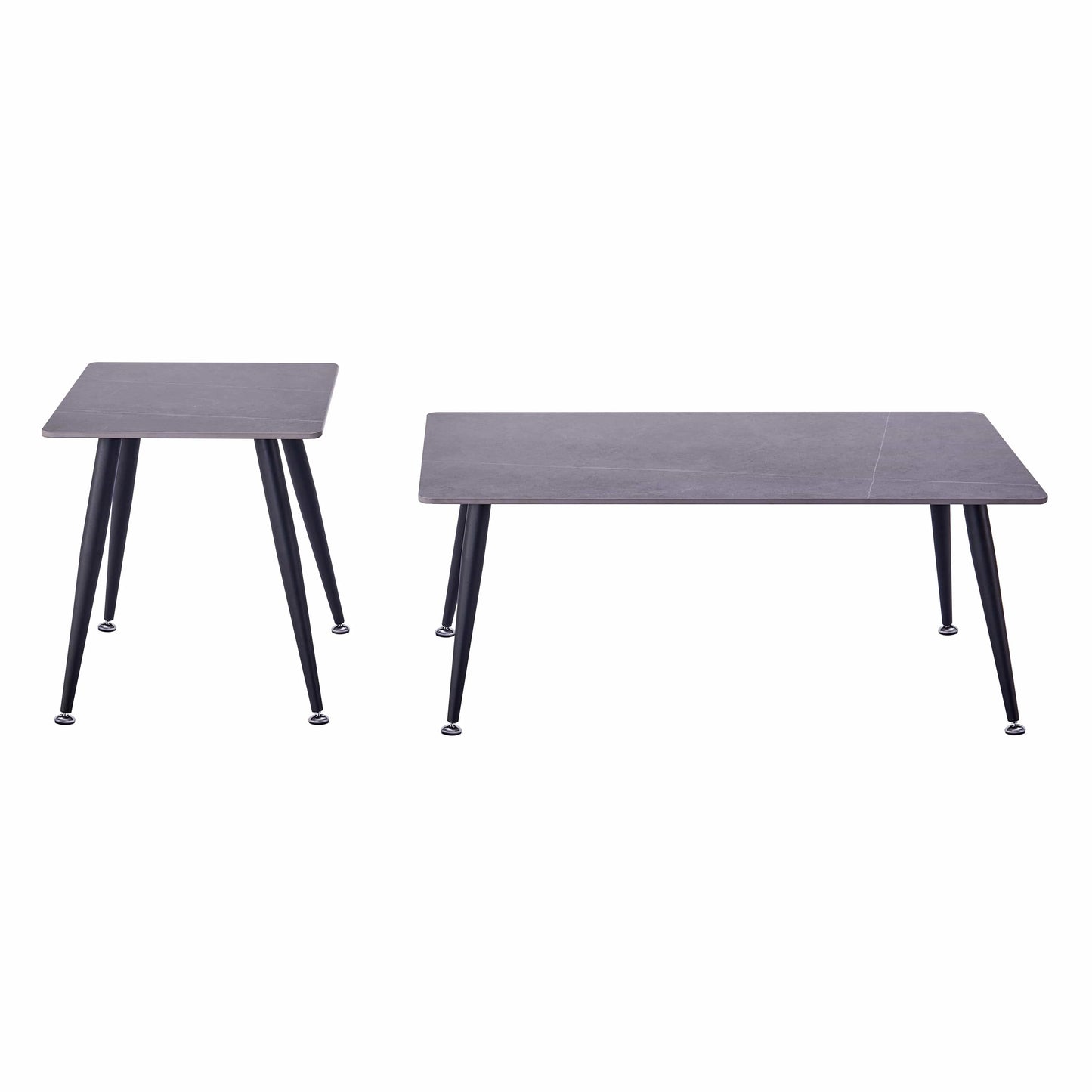 Mendy Grey Sintered Stone End Table with Metal Legs by Criterion™ Furniture > Tables > Accent Tables > End Tables HLS