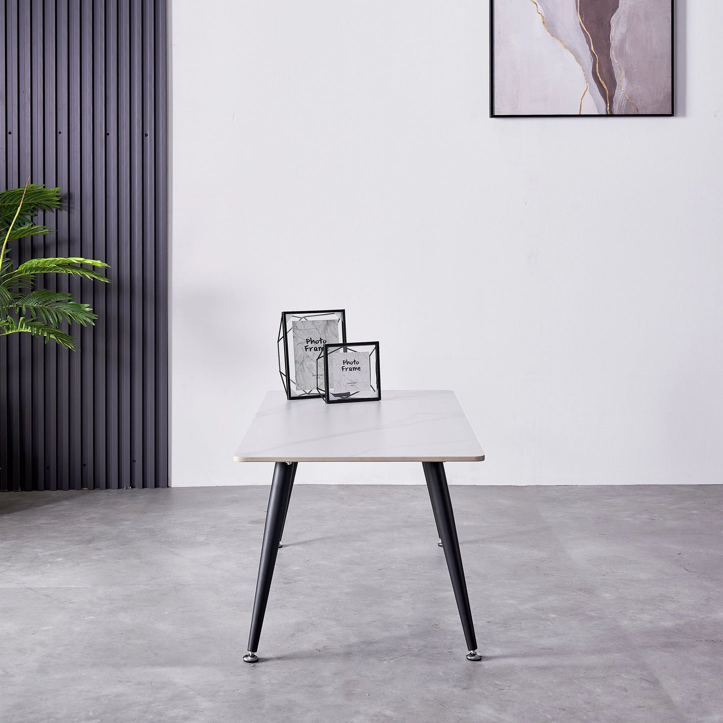 Mendy White Sintered Stone Coffee Table with Metal Legs by Criterion™ Furniture > Tables > Accent Tables > Coffee Tables HLS
