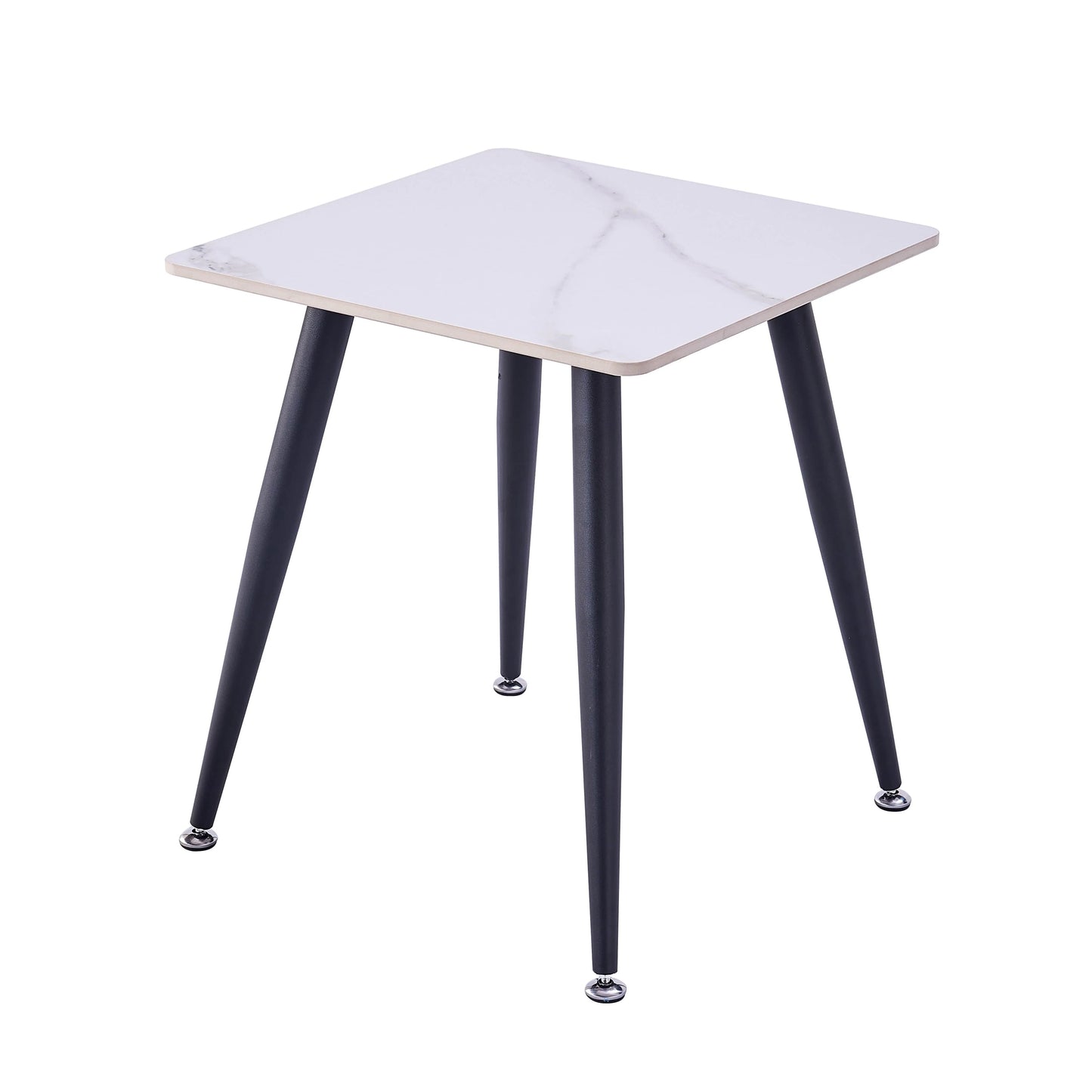 Mendy White Sintered Stone End Table with Metal Legs by Criterion™ Furniture > Tables > Accent Tables > End Tables HLS