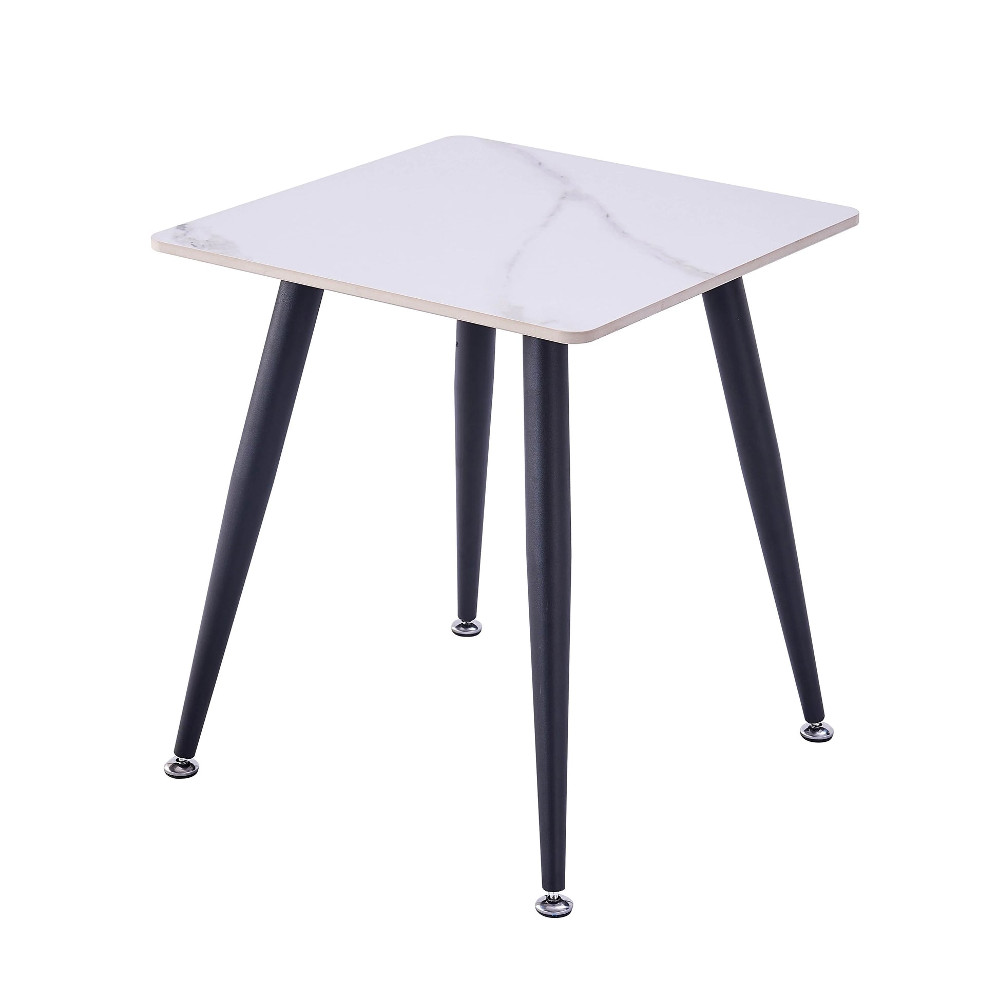 Mendy White Sintered Stone End Table with Metal Legs by Criterion™ Furniture > Tables > Accent Tables > End Tables HLS