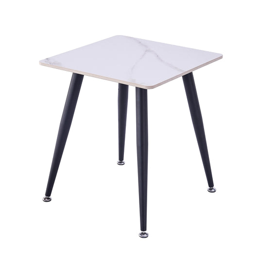 Mendy White Sintered Stone End Table with Metal Legs by Criterion™ Furniture > Tables > Accent Tables > End Tables HLS