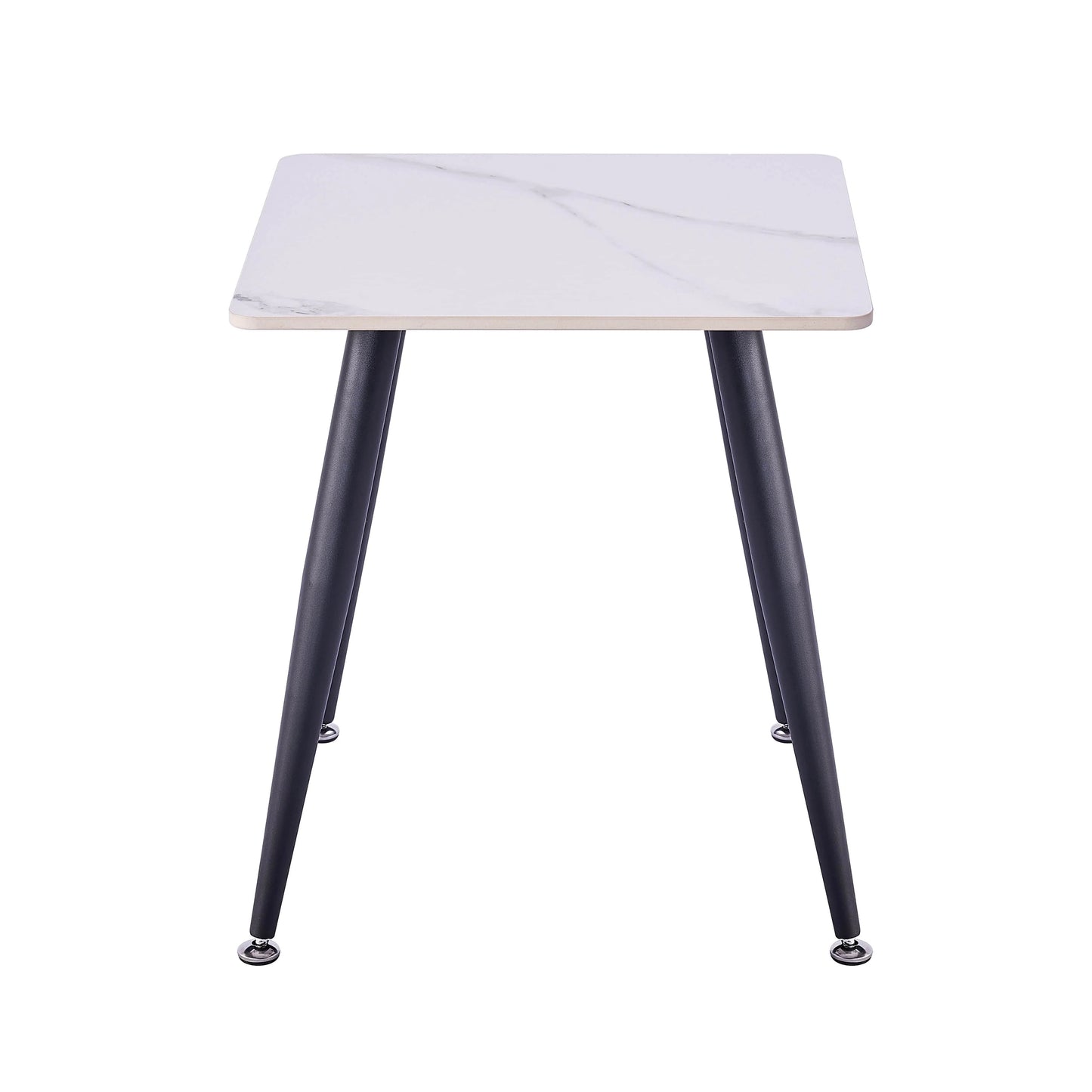 Mendy White Sintered Stone End Table with Metal Legs by Criterion™ Furniture > Tables > Accent Tables > End Tables HLS