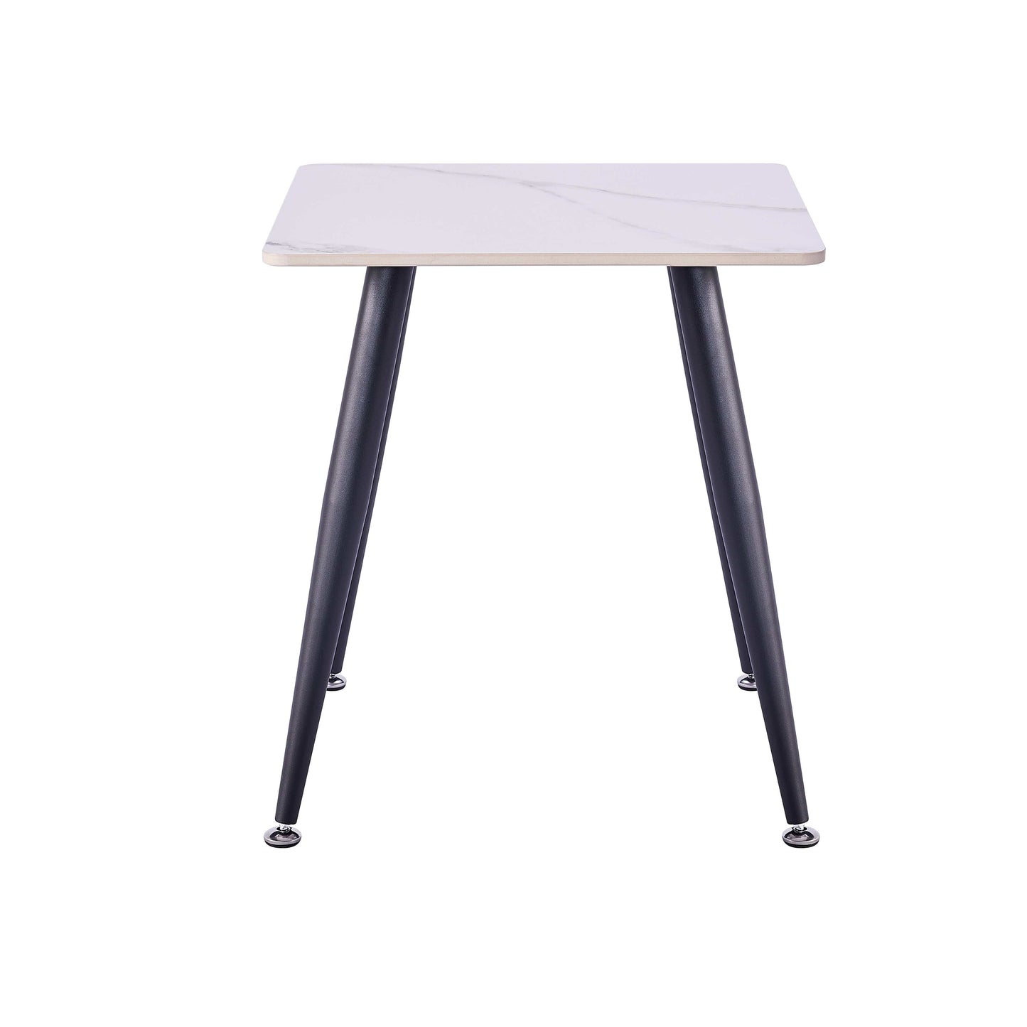 Mendy White Sintered Stone End Table with Metal Legs by Criterion™ Furniture > Tables > Accent Tables > End Tables HLS