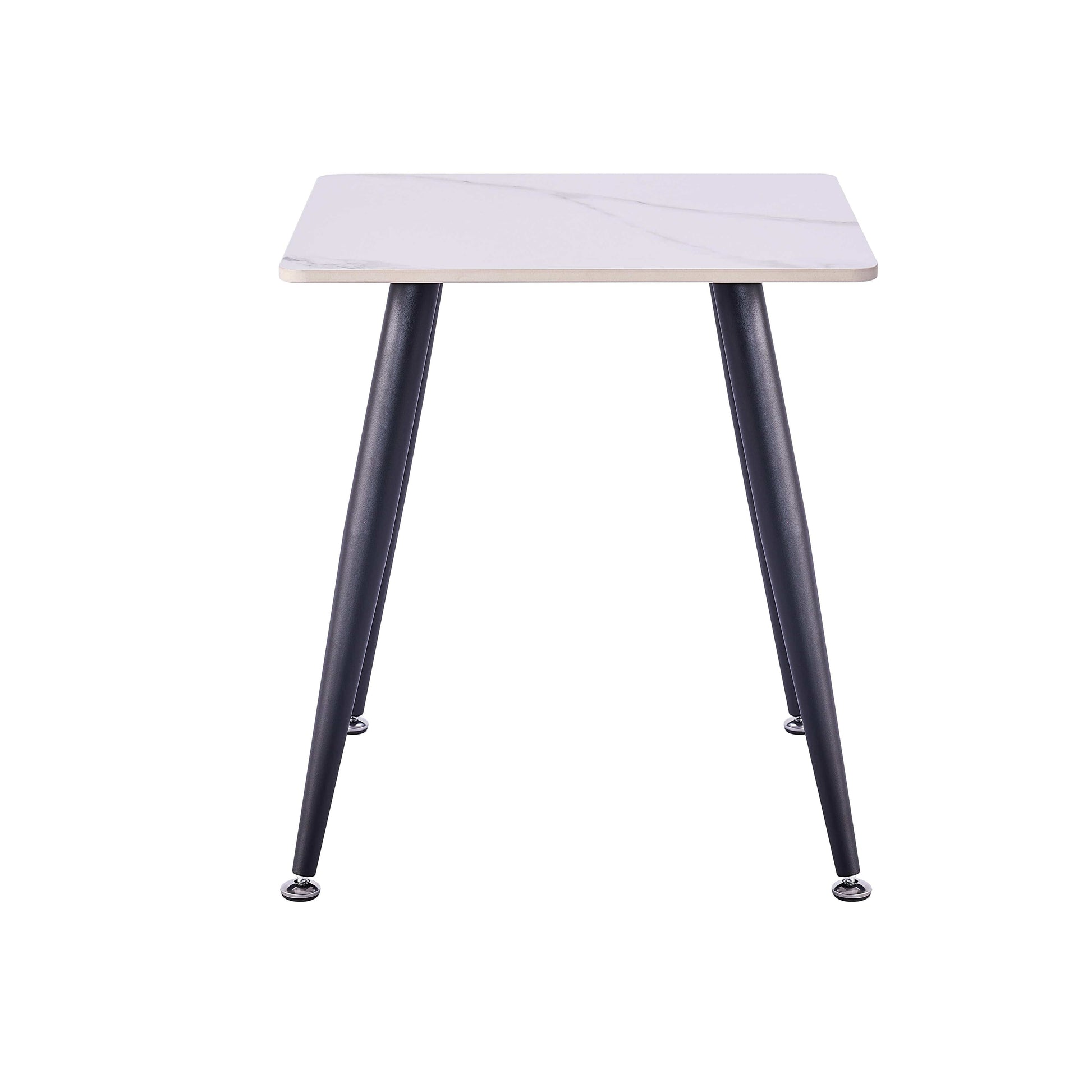 Mendy White Sintered Stone End Table with Metal Legs by Criterion™ Furniture > Tables > Accent Tables > End Tables HLS