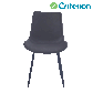 Criterion Apollo Dining Chair 830mm PU Leather Cushioned Seat, Carbon Steel Frame Dark Grey