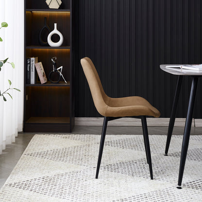 Criterion Apollo Dining Chair 830mm PU Leather Cushioned Seat, Carbon Steel Frame Beige