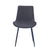 Criterion Apollo Dining Chair 830mm PU Leather Cushioned Seat, Carbon Steel Frame Dark Grey