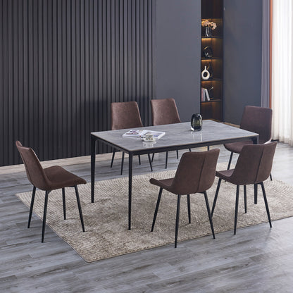 Criterion Apollo Dining Chair 830mm PU Leather Cushioned Seat, Carbon Steel Frame Brown