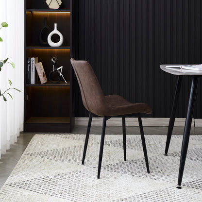 Criterion Apollo Dining Chair 830mm PU Leather Cushioned Seat, Carbon Steel Frame Brown