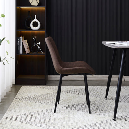 Criterion Apollo Dining Chair 830mm PU Leather Cushioned Seat, Carbon Steel Frame Brown