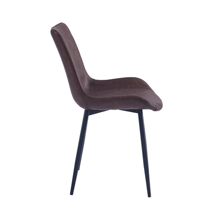 Criterion Apollo Dining Chair 830mm PU Leather Cushioned Seat, Carbon Steel Frame Brown