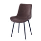 Criterion Apollo Dining Chair 830mm PU Leather Cushioned Seat, Carbon Steel Frame Brown