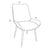 Criterion Apollo Dining Chair 830mm PU Leather Cushioned Seat, Carbon Steel Frame Beige