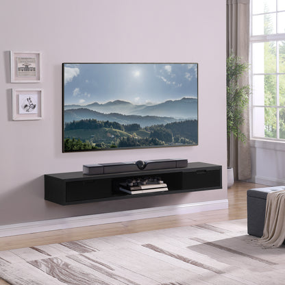Criterion Air Wall Mount Entertainment Unit 1800mm Black Oak