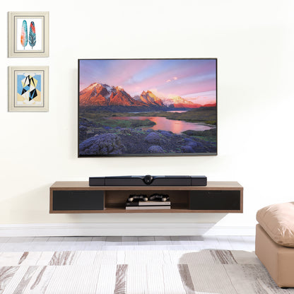 Criterion Air Wall Mount Entertainment Unit 1800mm Dark Oak
