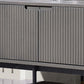Criterion Bremer Entertainment Unit, TV Cabinet 2000mm Semi-Assembled, KSK Grey Wood Veneer
