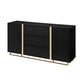 Criterion Capri Buffet Unit, Side Board 1600mm Black Oak Gold