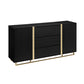 Criterion Capri Buffet Unit, Side Board 1600mm Black Oak Gold